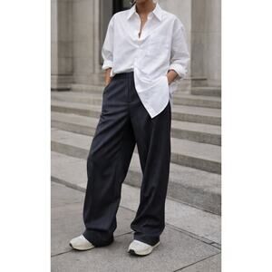 Vintage Louis Vuitton Wool Suit Trousers Black Pinstripe Size 36 Garment Tag